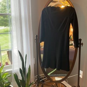 Black fit and flare dress